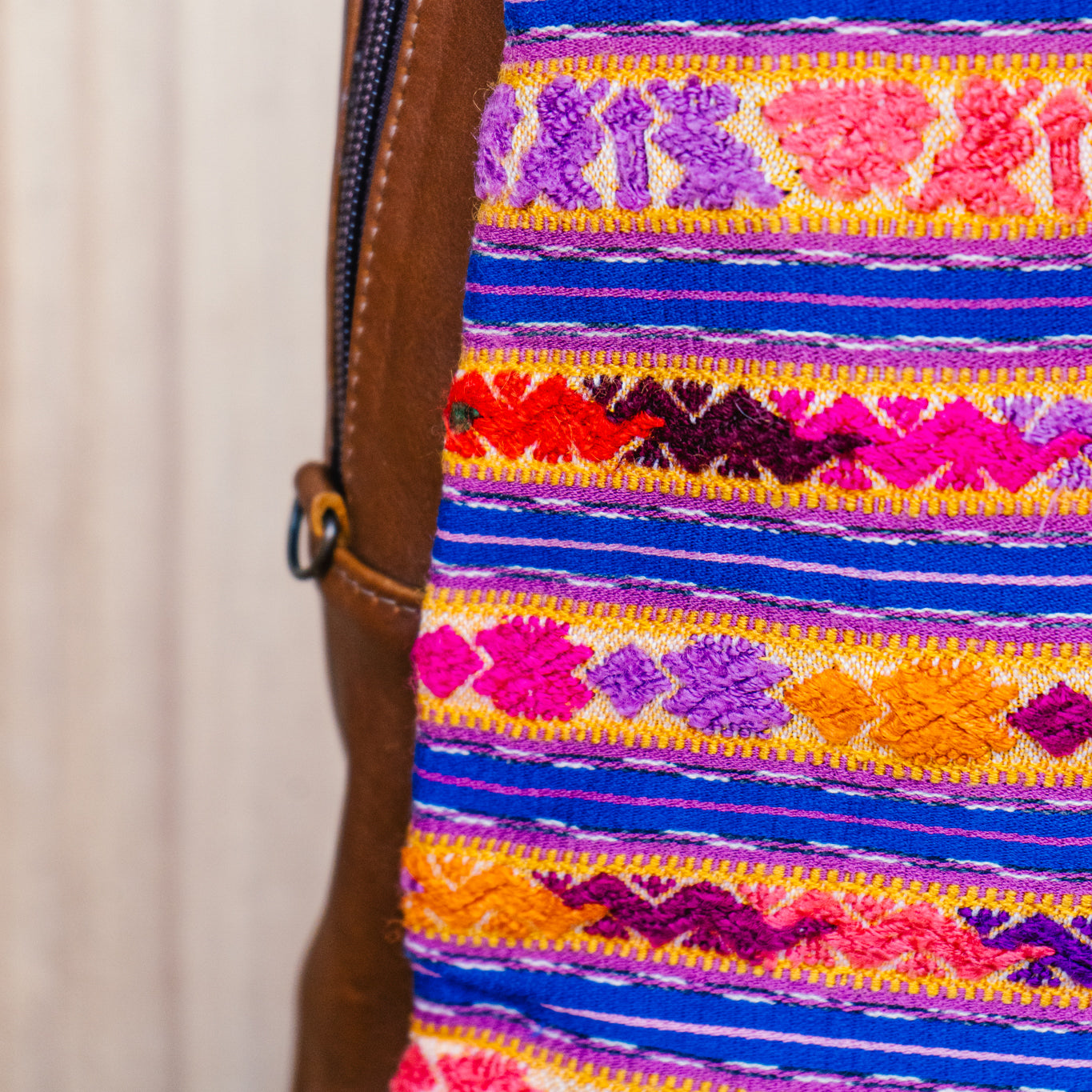 CROSSBODY SLING 2.0 - LARGE - OOAK HUIPIL - CAFE - NO. 13057
