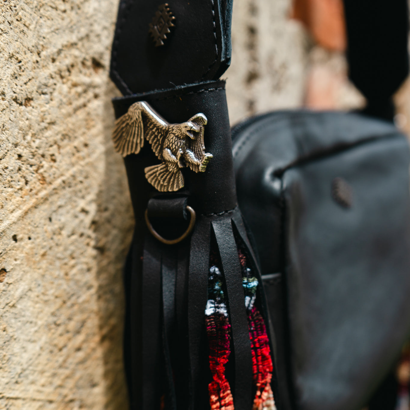 LAYERED TASSEL SET - EAGLE - BLACK