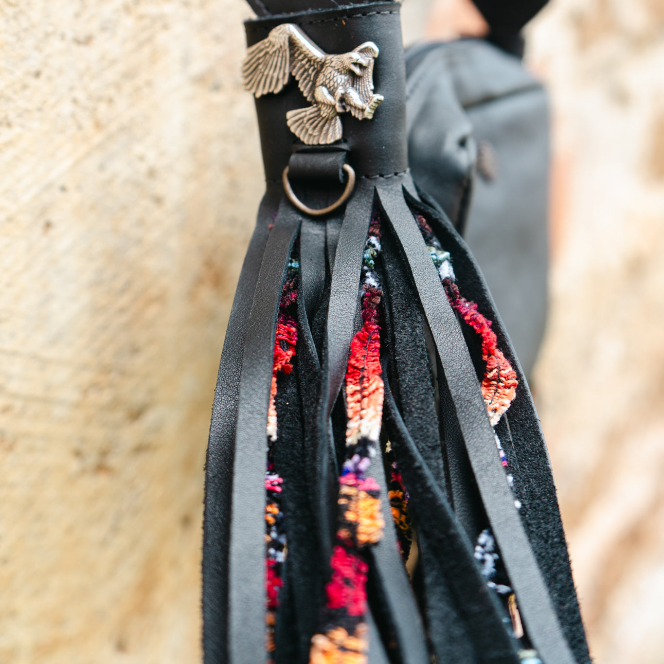 LAYERED TASSEL SET - EAGLE - BLACK
