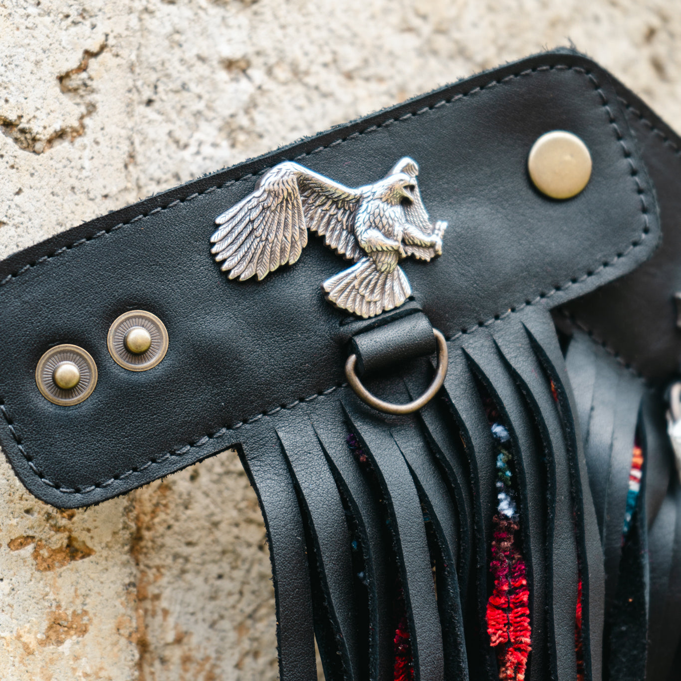 LAYERED TASSEL SET - EAGLE - BLACK