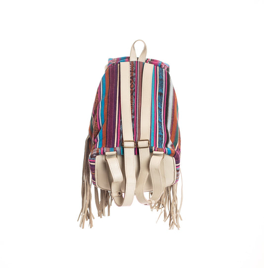 FRINGE BACKPACK - OOAK CORTE - BONE - NO. 28062