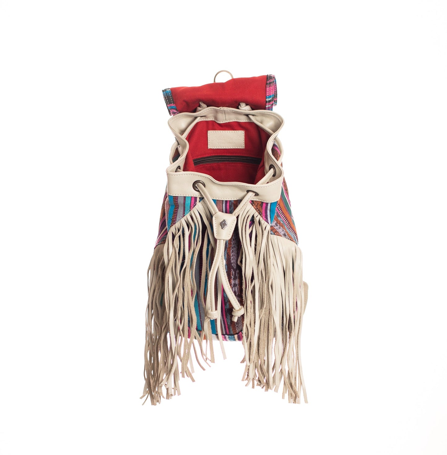 FRINGE BACKPACK - OOAK CORTE - BONE - NO. 28062