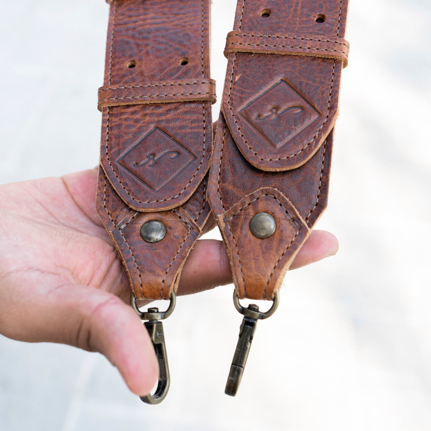 DOUBLE BUCKLE BACKPACK STRAP SET - HONEY