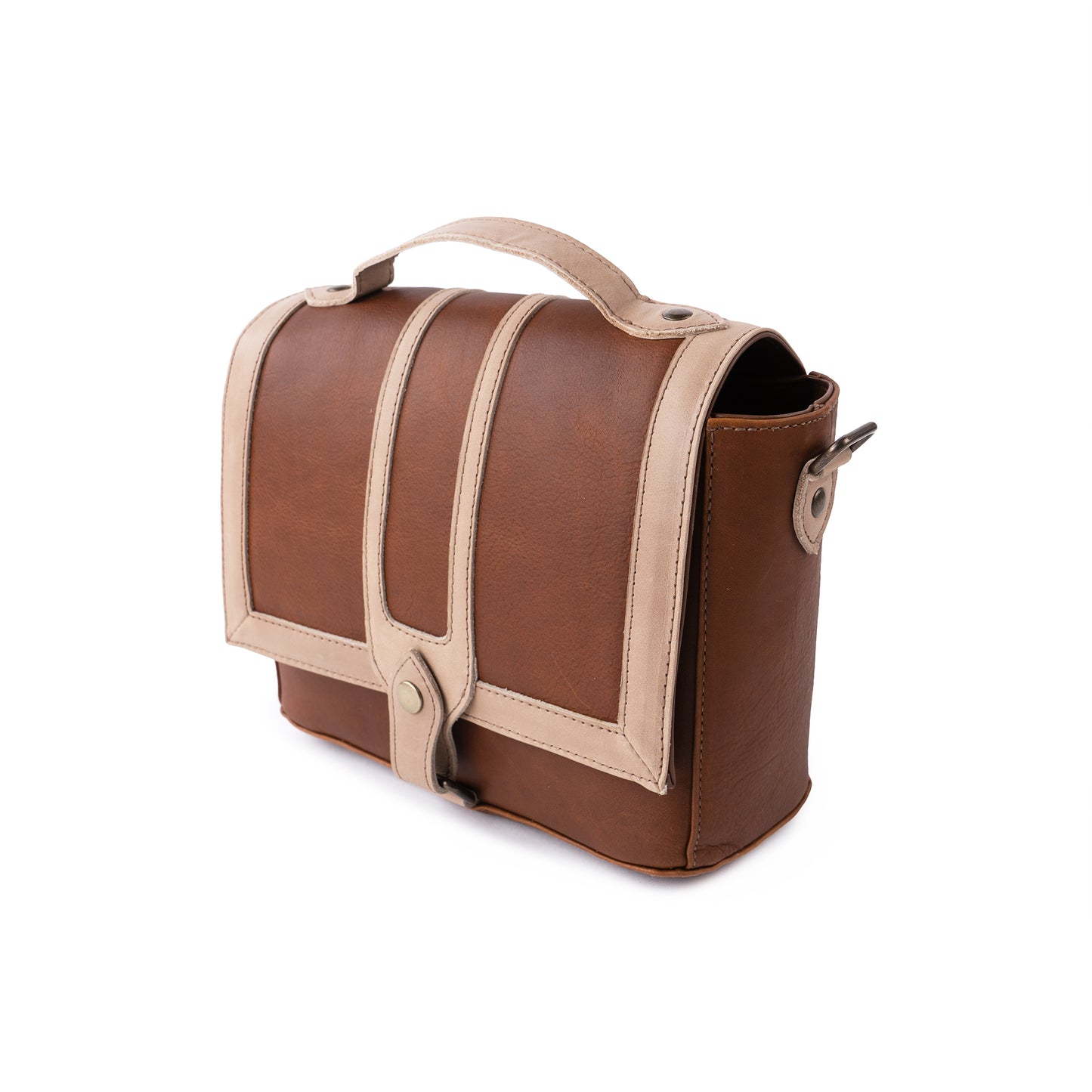 DSLR CAMERA BAG - FULL LEATHER - CAFE & TAN