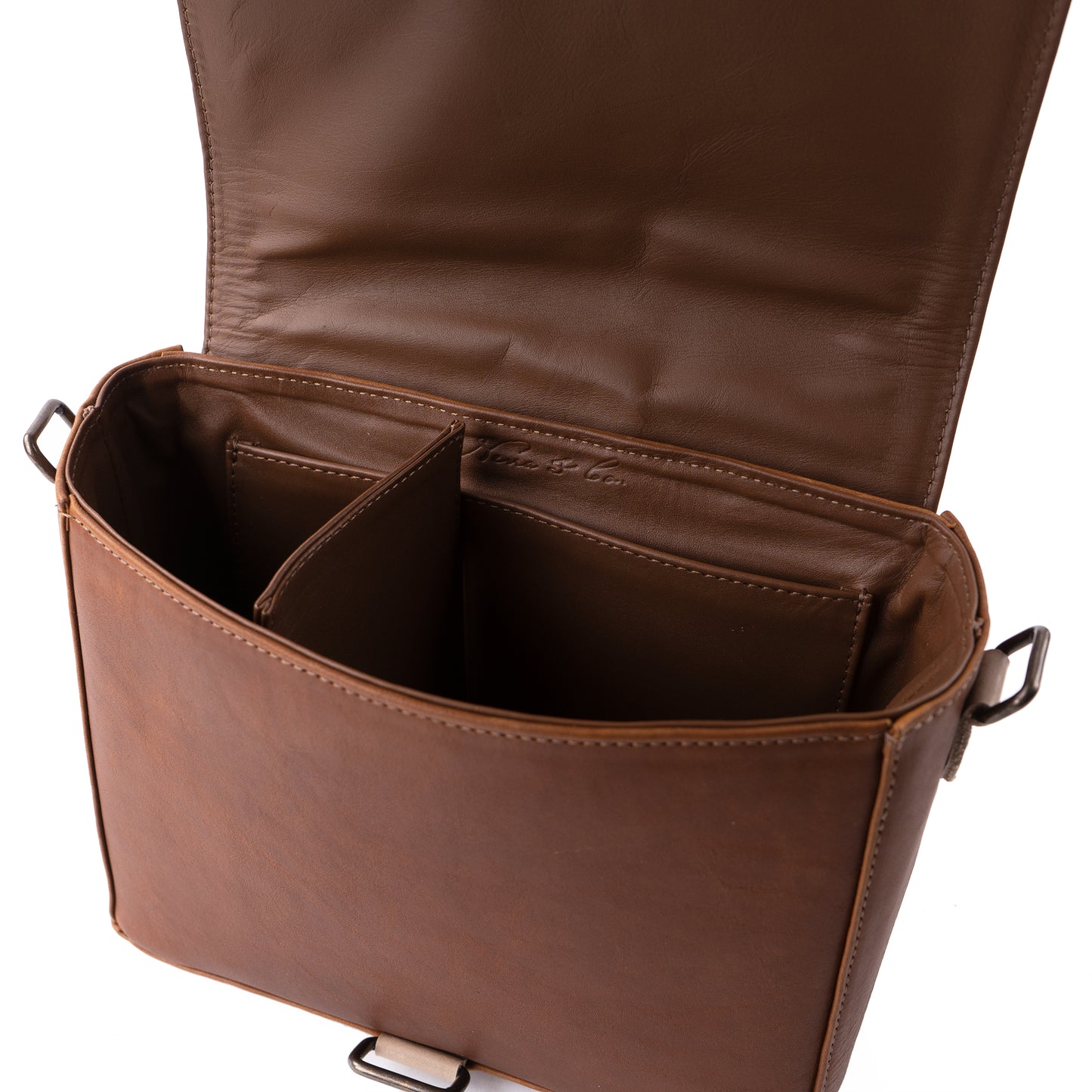 DSLR CAMERA BAG - FULL LEATHER - CAFE & TAN