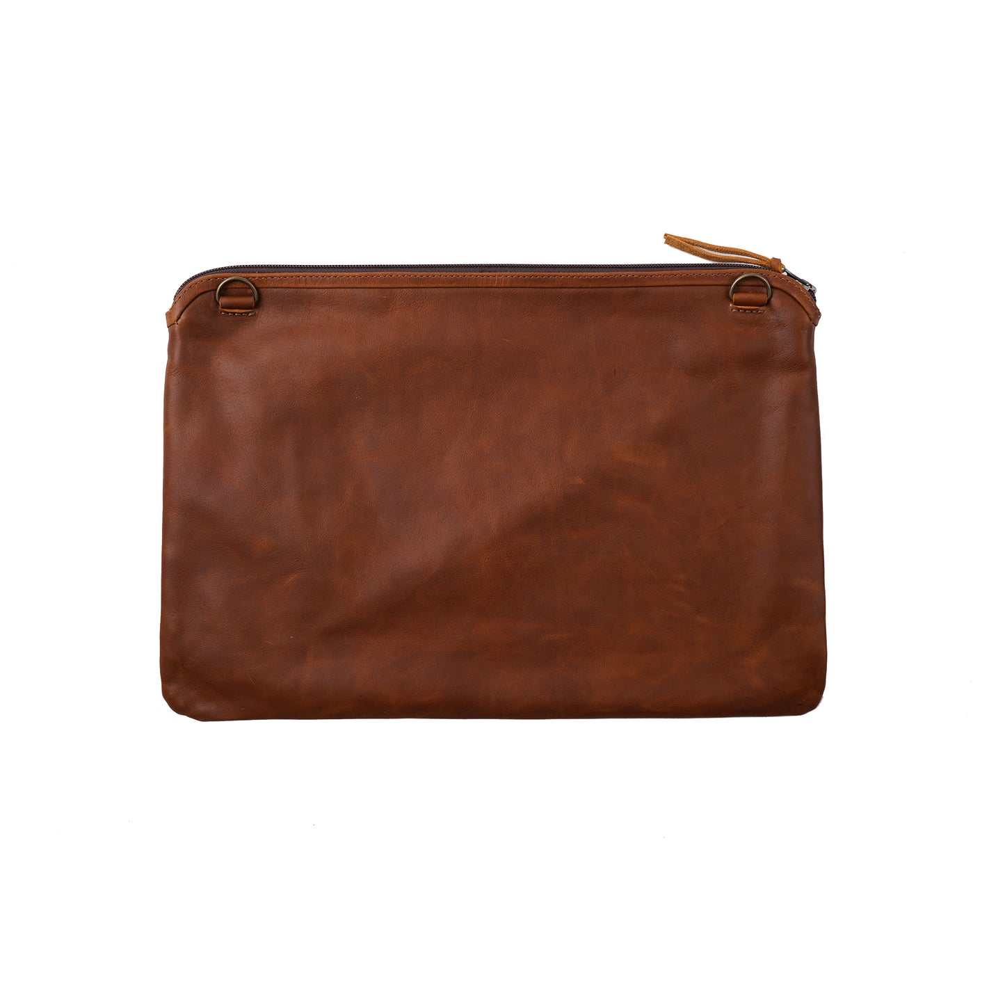 H&S LAPTOP CASE 16" - MOONS & STARS PANEL - CAFE LEATHER - NO. 12697