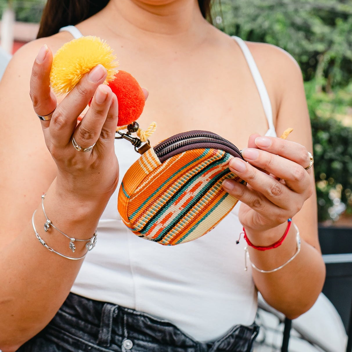 CIRCLE COIN PURSE - SUNSHINE - CAFE