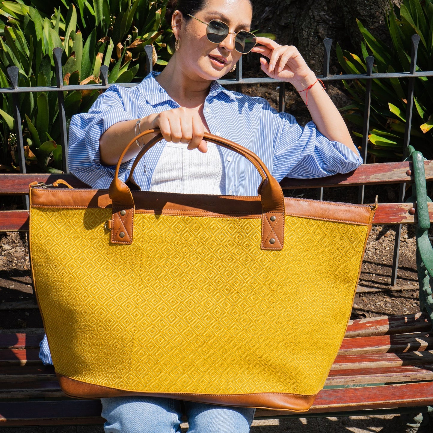 THE PERFECT WEEKENDER - MUSTARD SUNSET - CAFE LEATHER