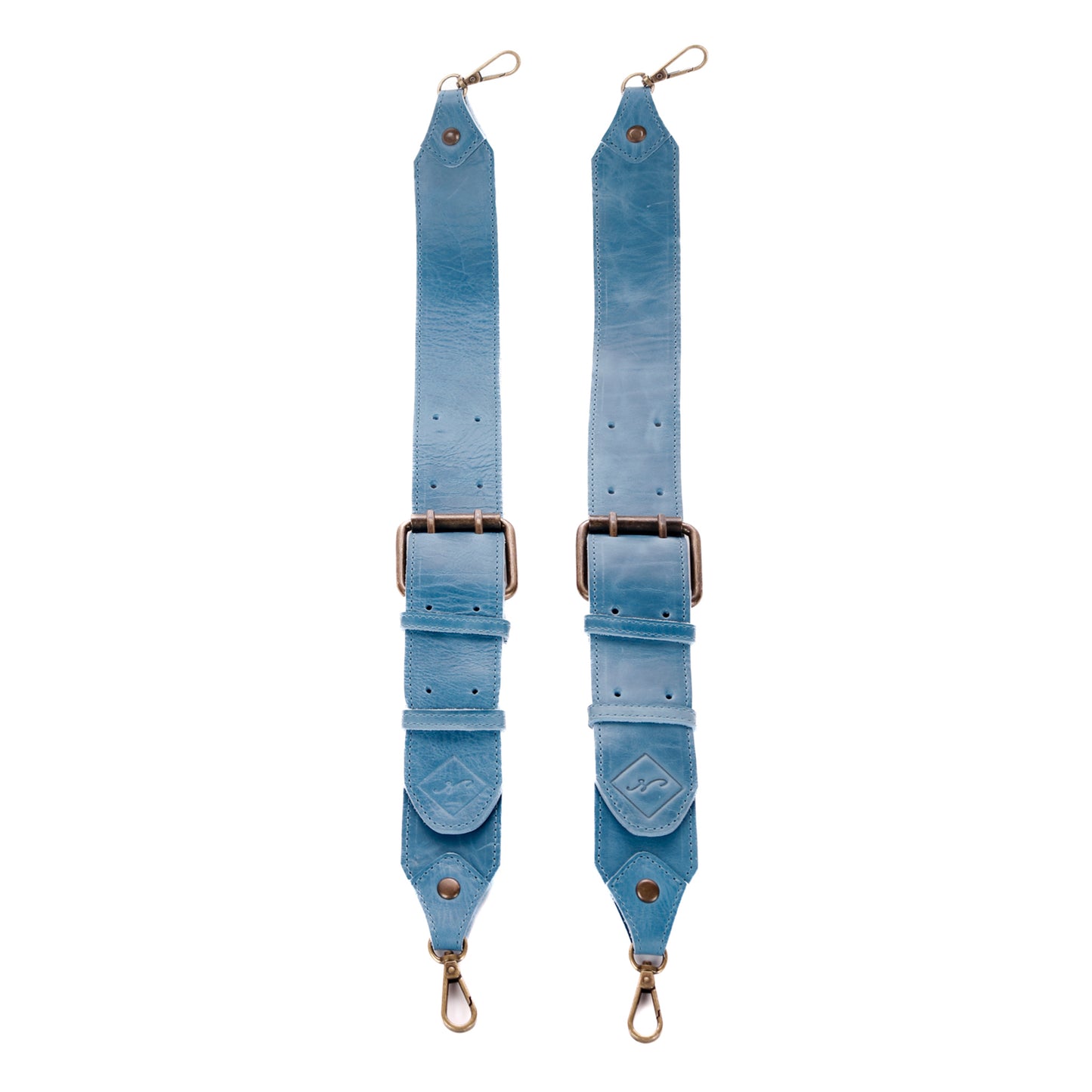 DOUBLE BUCKLE BACKPACK STRAP SET - CERULEAN