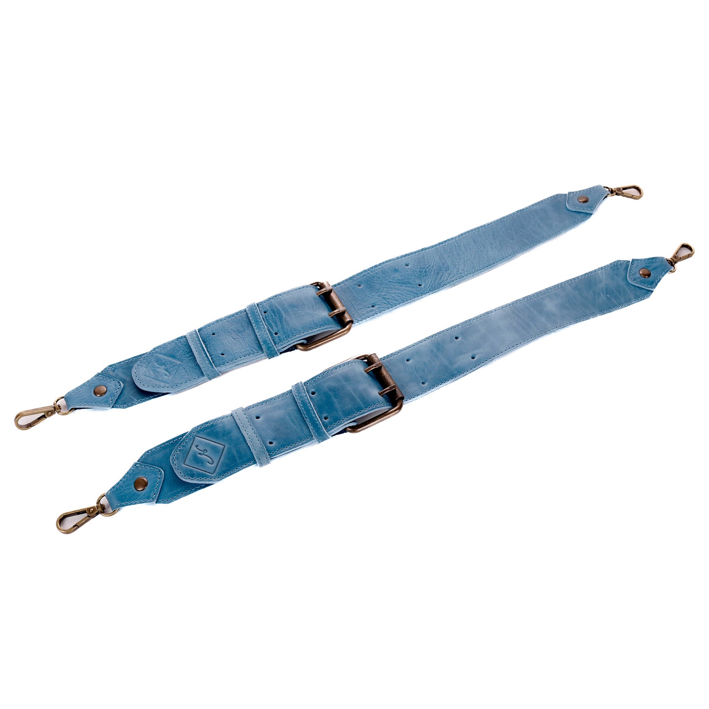 DOUBLE BUCKLE BACKPACK STRAP SET - CERULEAN