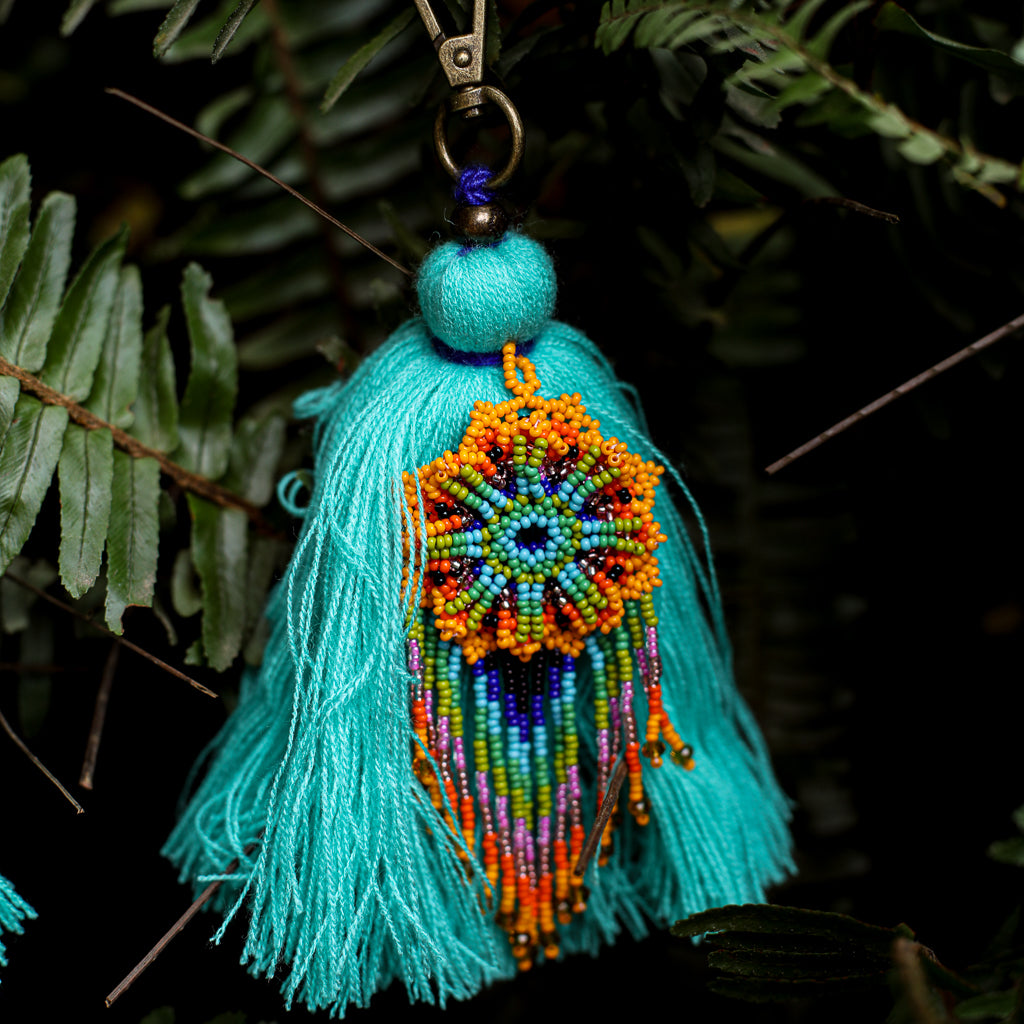 CLASSIC TASSEL - BEADED FLOWER CHARM - NO. 200272