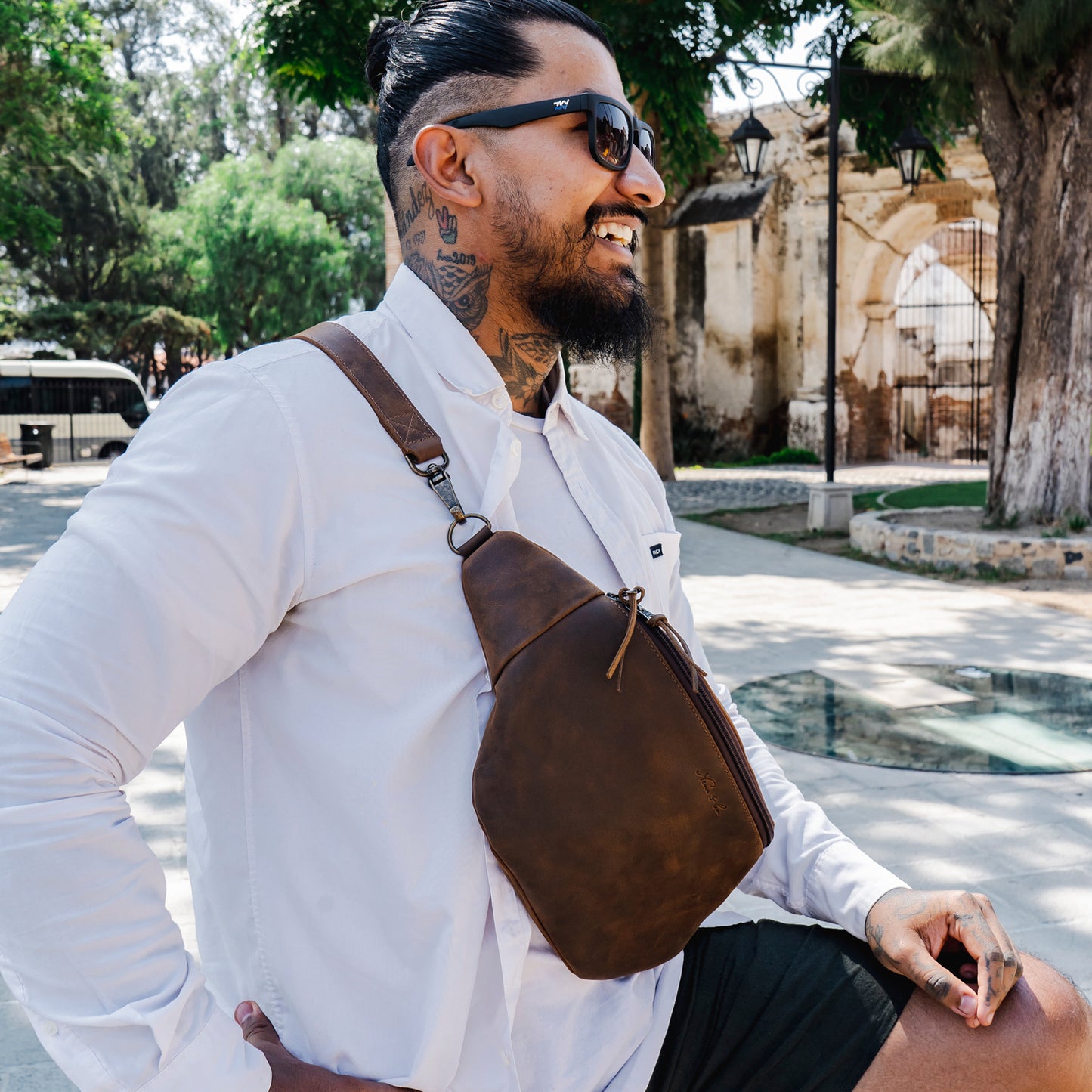 EL DON MANNY PACK - FULL LEATHER - CHESTNUT