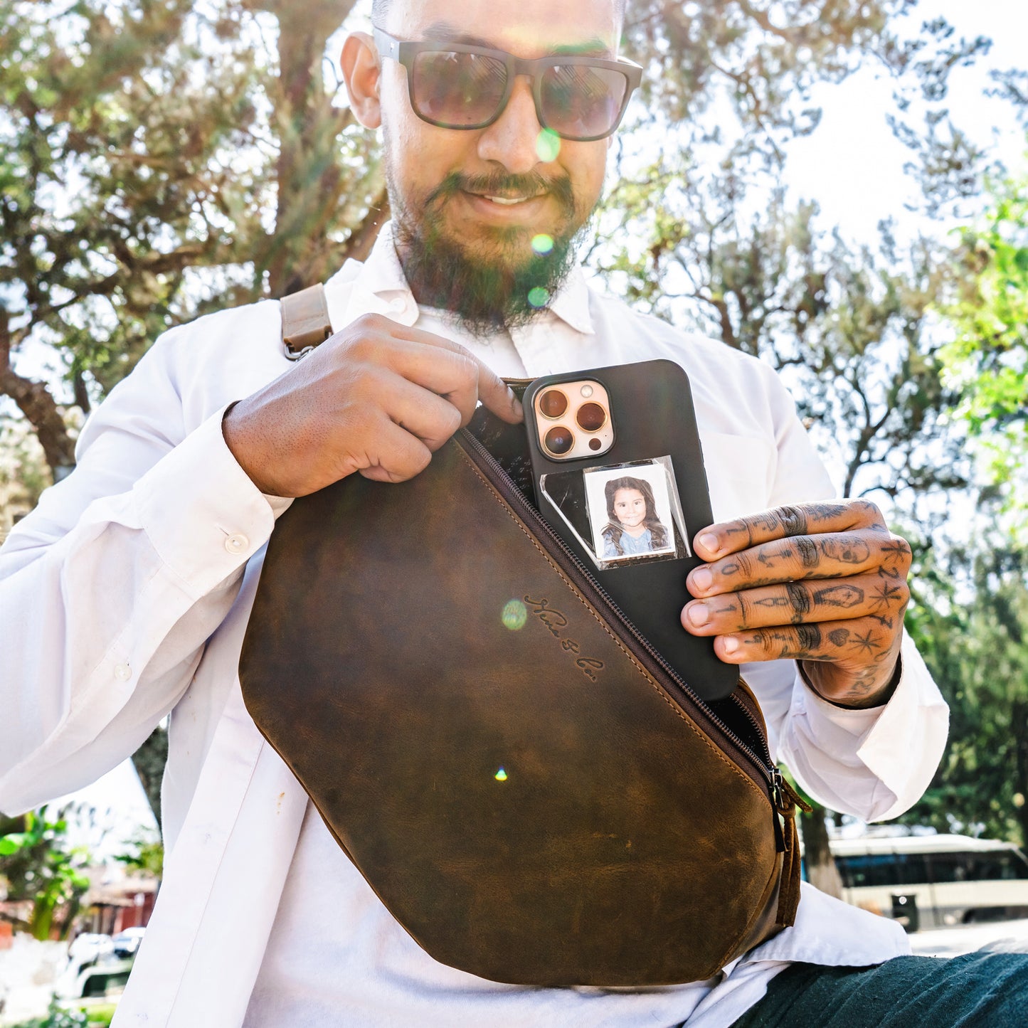EL DON MANNY PACK - FULL LEATHER - CHESTNUT