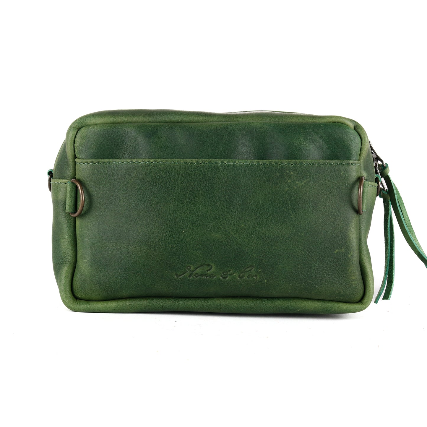 WANDER CROSSBODY BAG + STRAP SET - OOAK HUIPIL WITH JADE - EMERALD - NO. 15551