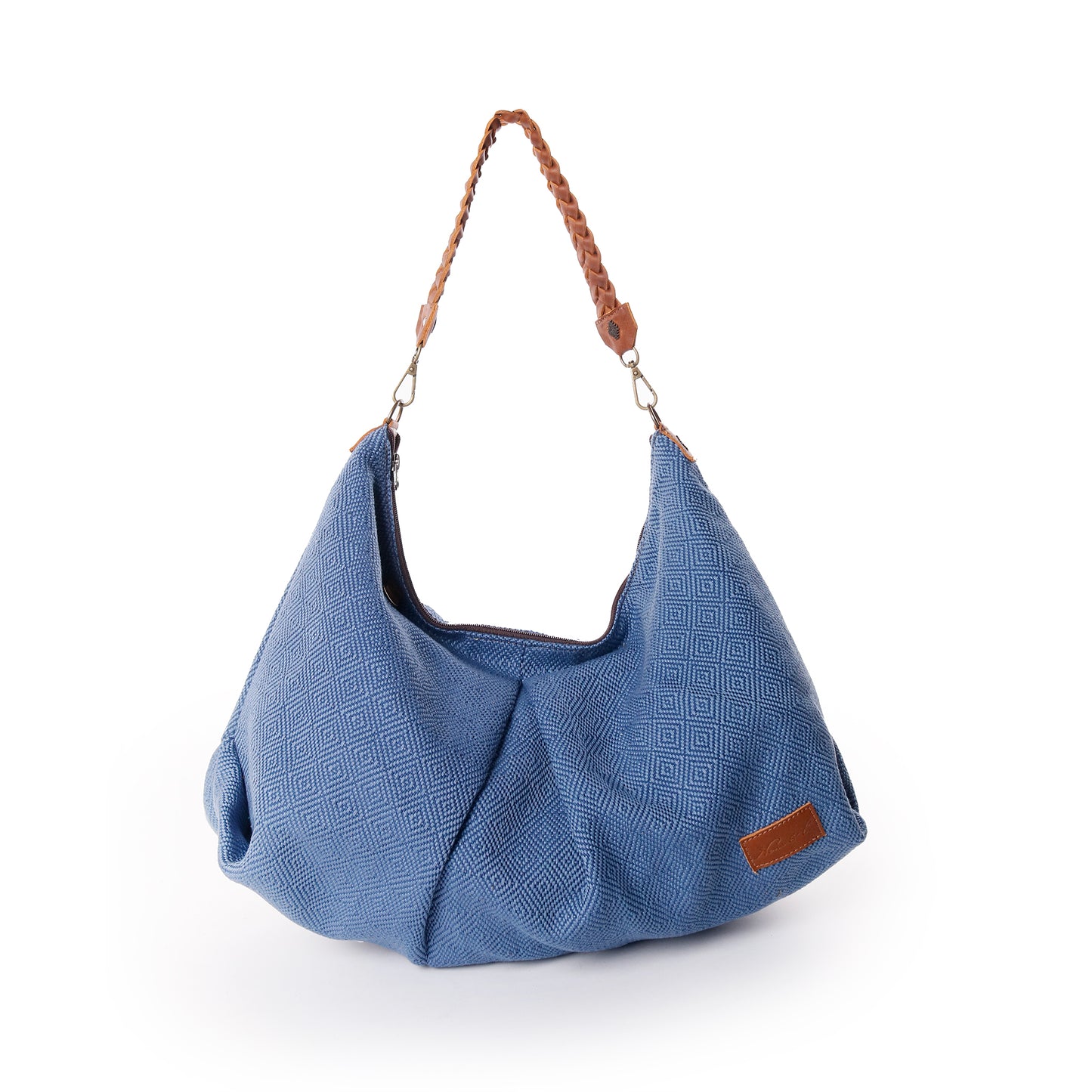 EXPEDITION BAG - MEDIUM - NAVY SUNSET - CAFE LEATHER