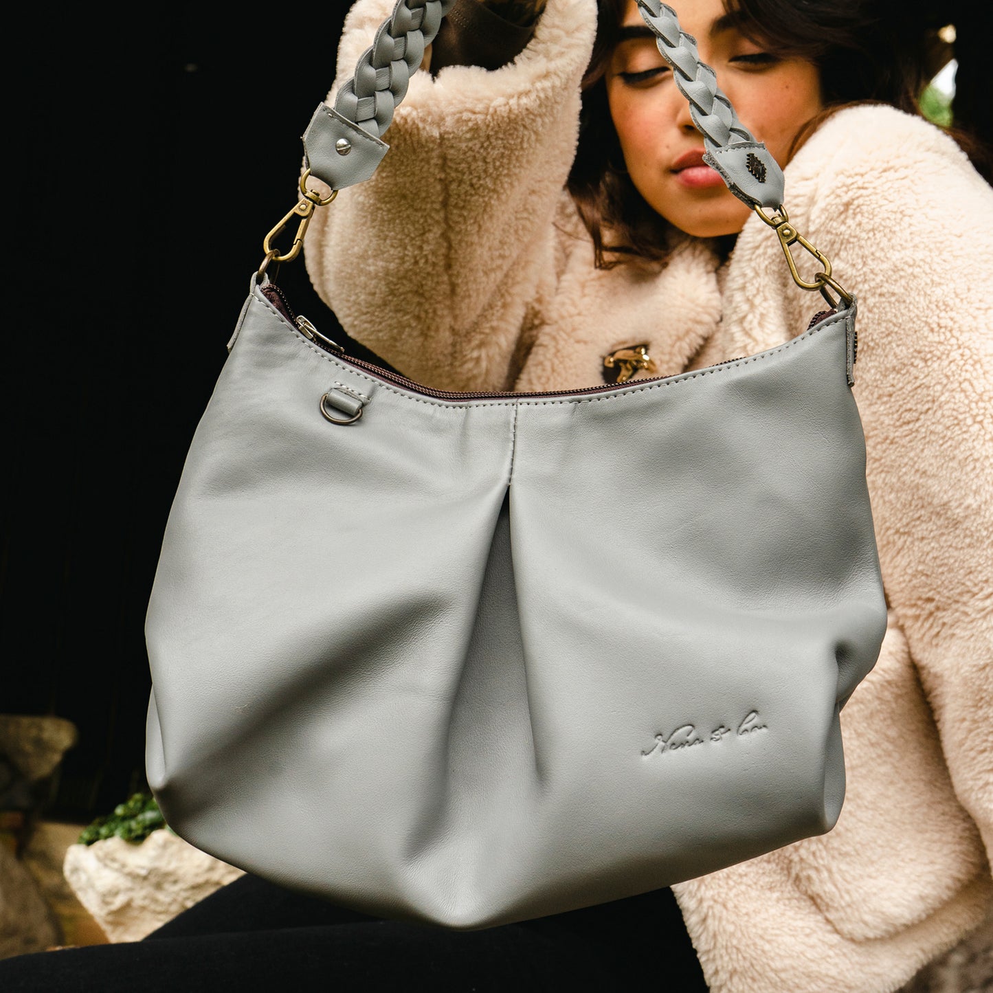 EXPEDITION BAG - SMALL - FULL LEATHER - GREY