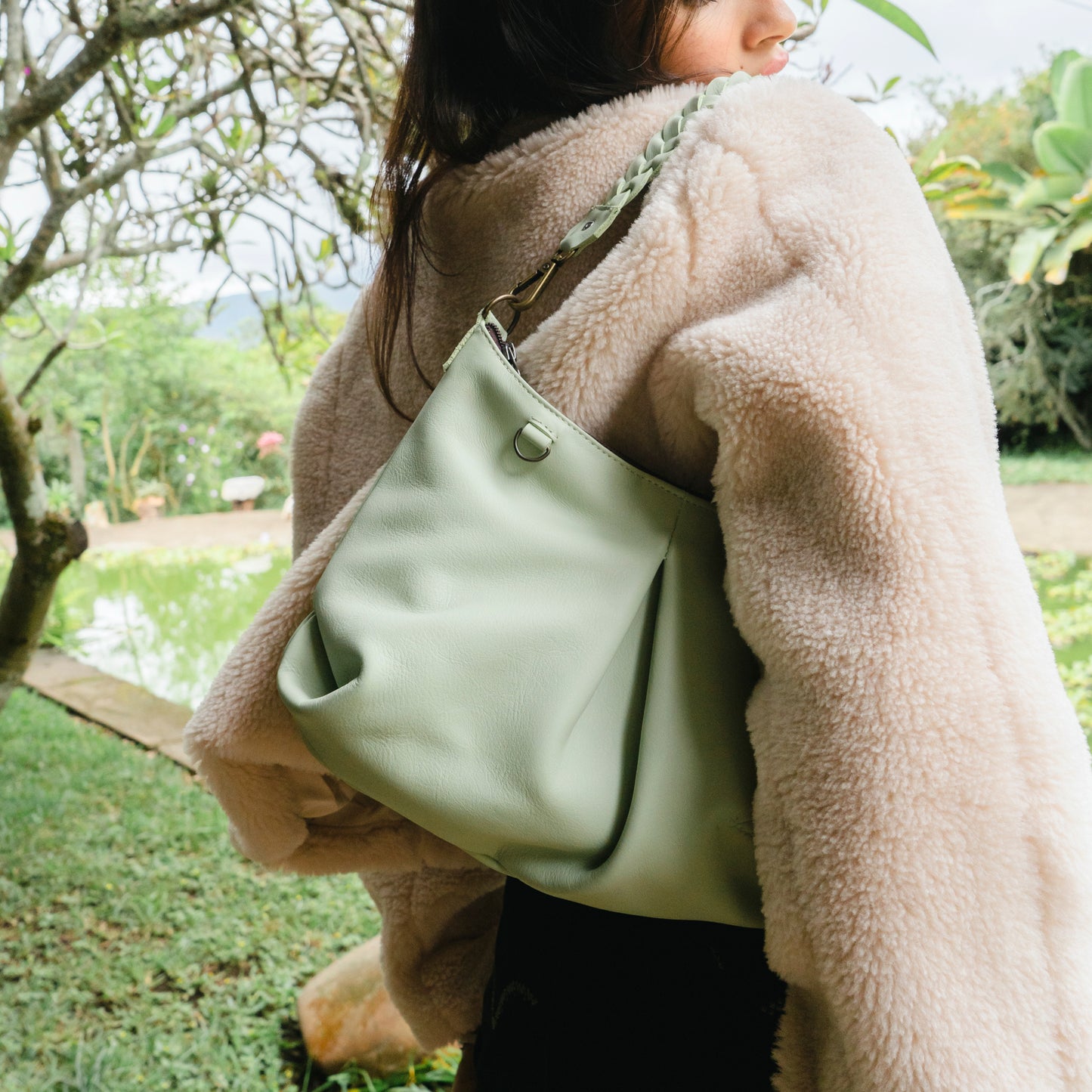EXPEDITION BAG - SMALL - FULL LEATHER - PISTACHIO