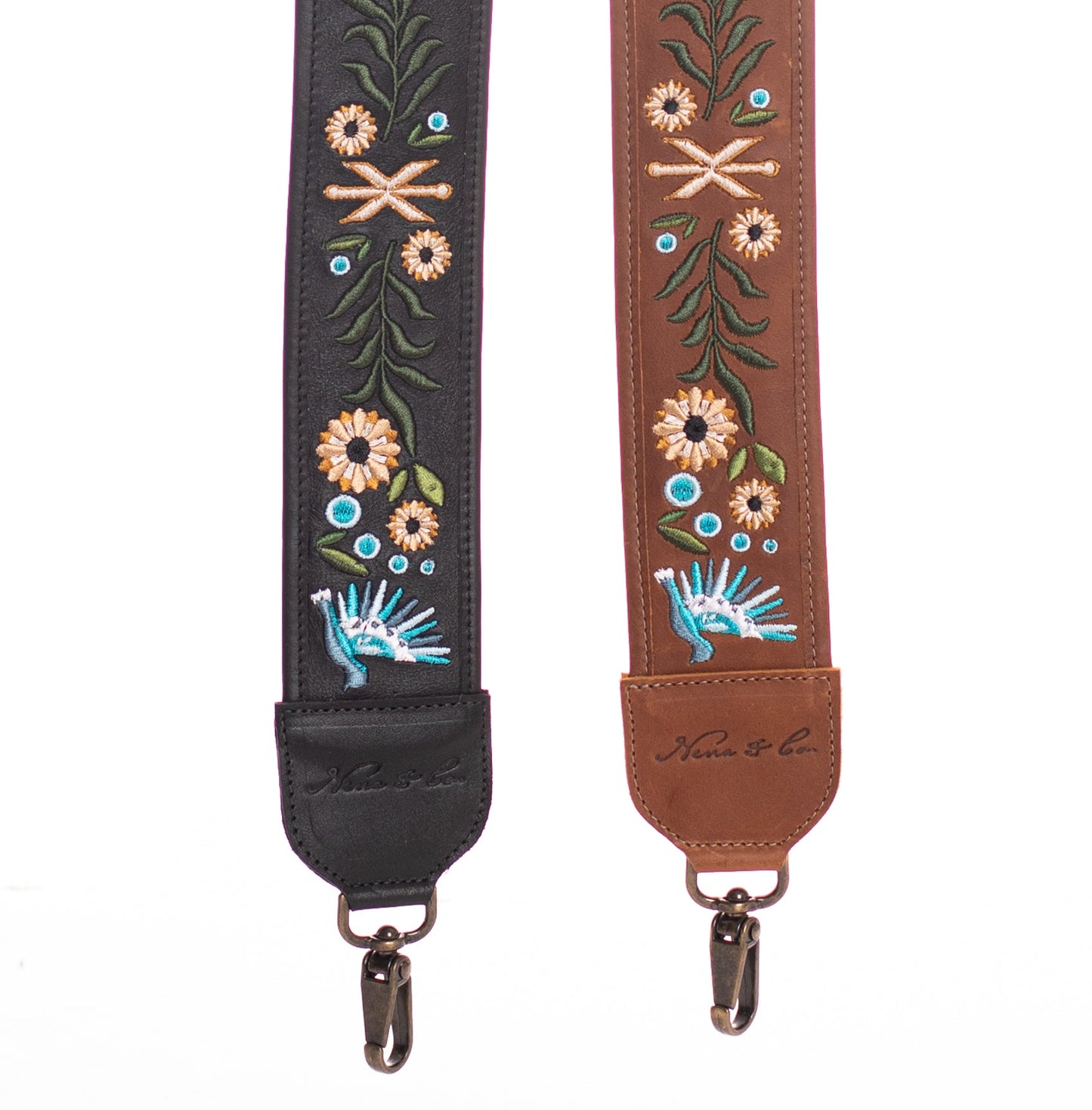 BAG STRAP - 10 YEAR ANNIVERSARY - MACHINE EMBROIDERED - AZURE