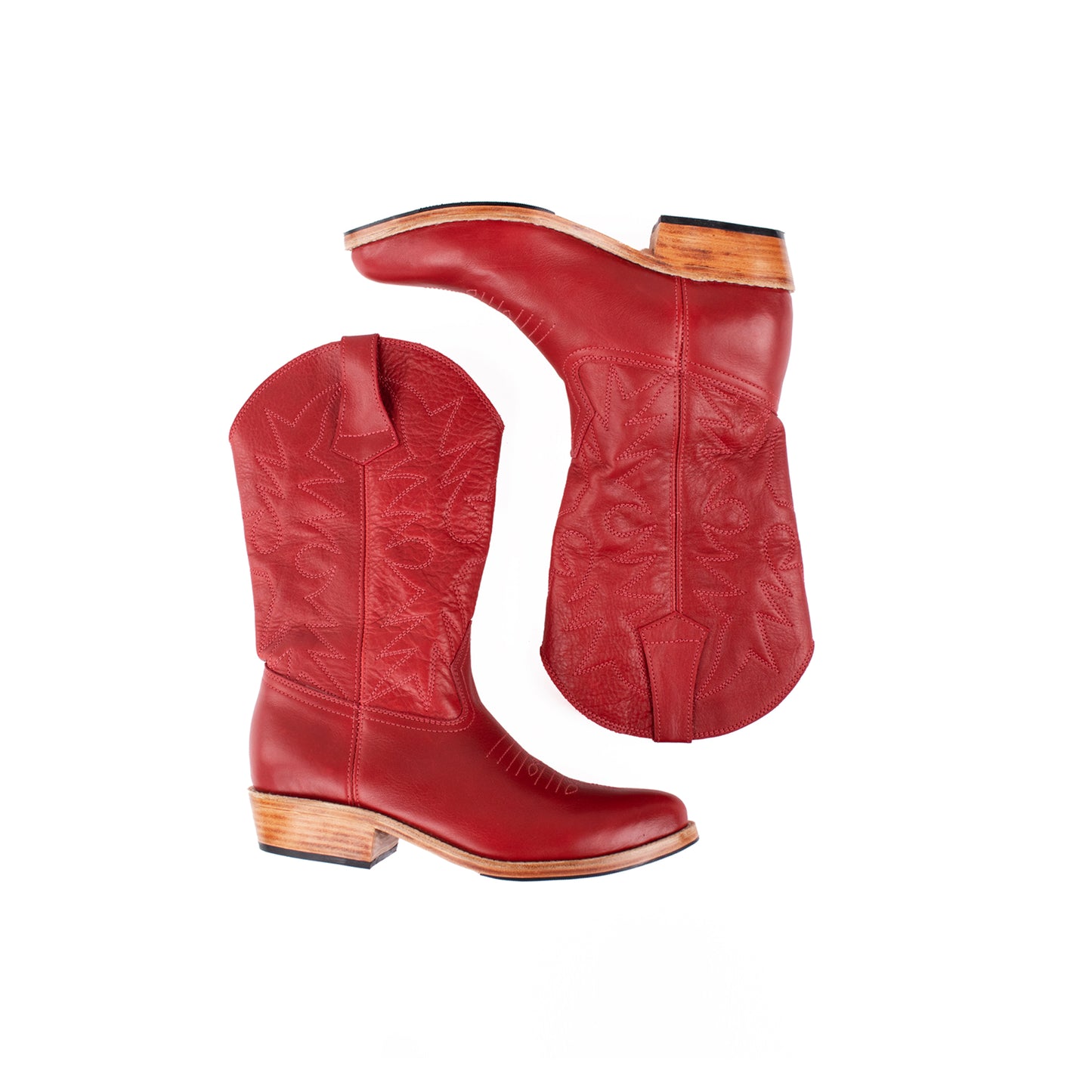 BETSY X NENA - ETTA WESTERN BOOTS - ROUGE