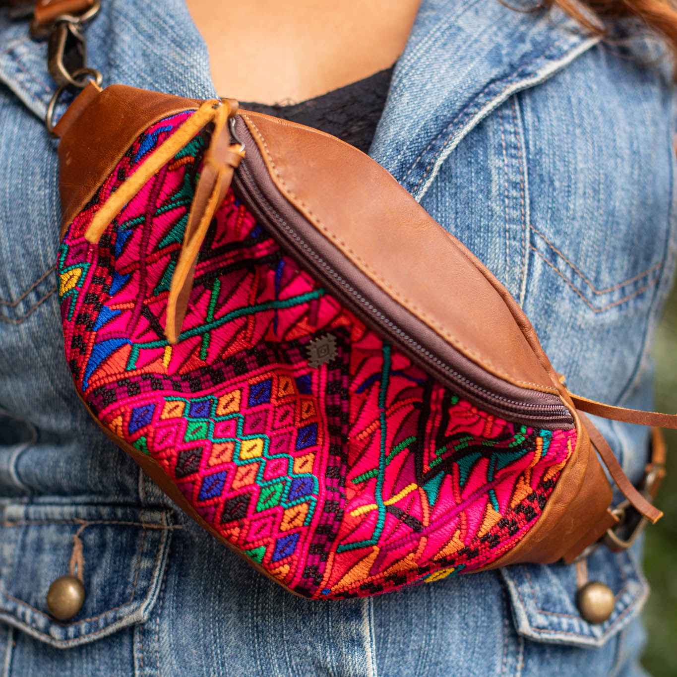 FANCY POUCH - OOAK HUIPIL - CAFE - NO. 17219