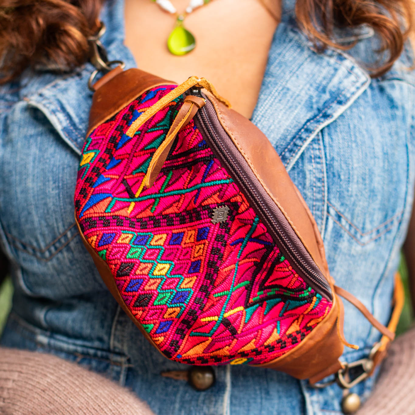 FANCY POUCH - OOAK HUIPIL - CAFE - NO. 17219