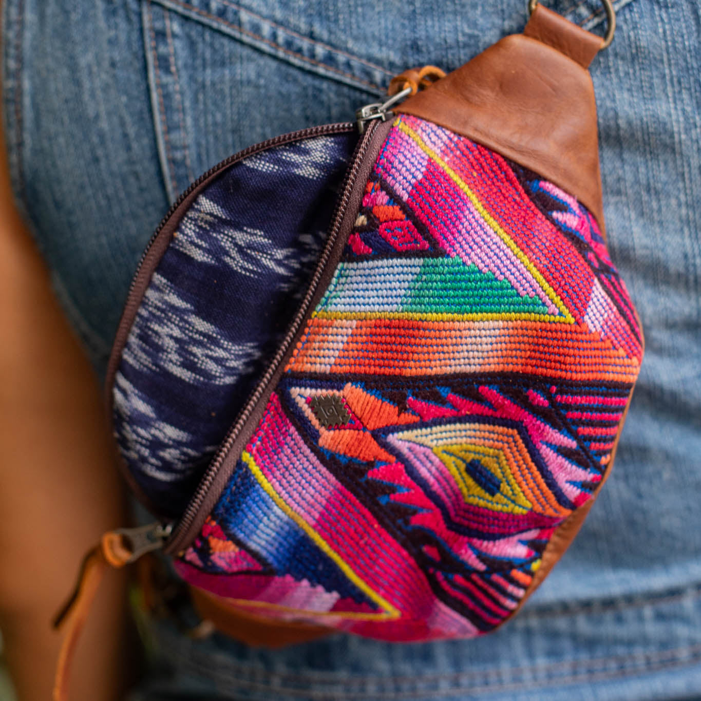 FANCY POUCH - OOAK HUIPIL - CAFE - NO. 17212