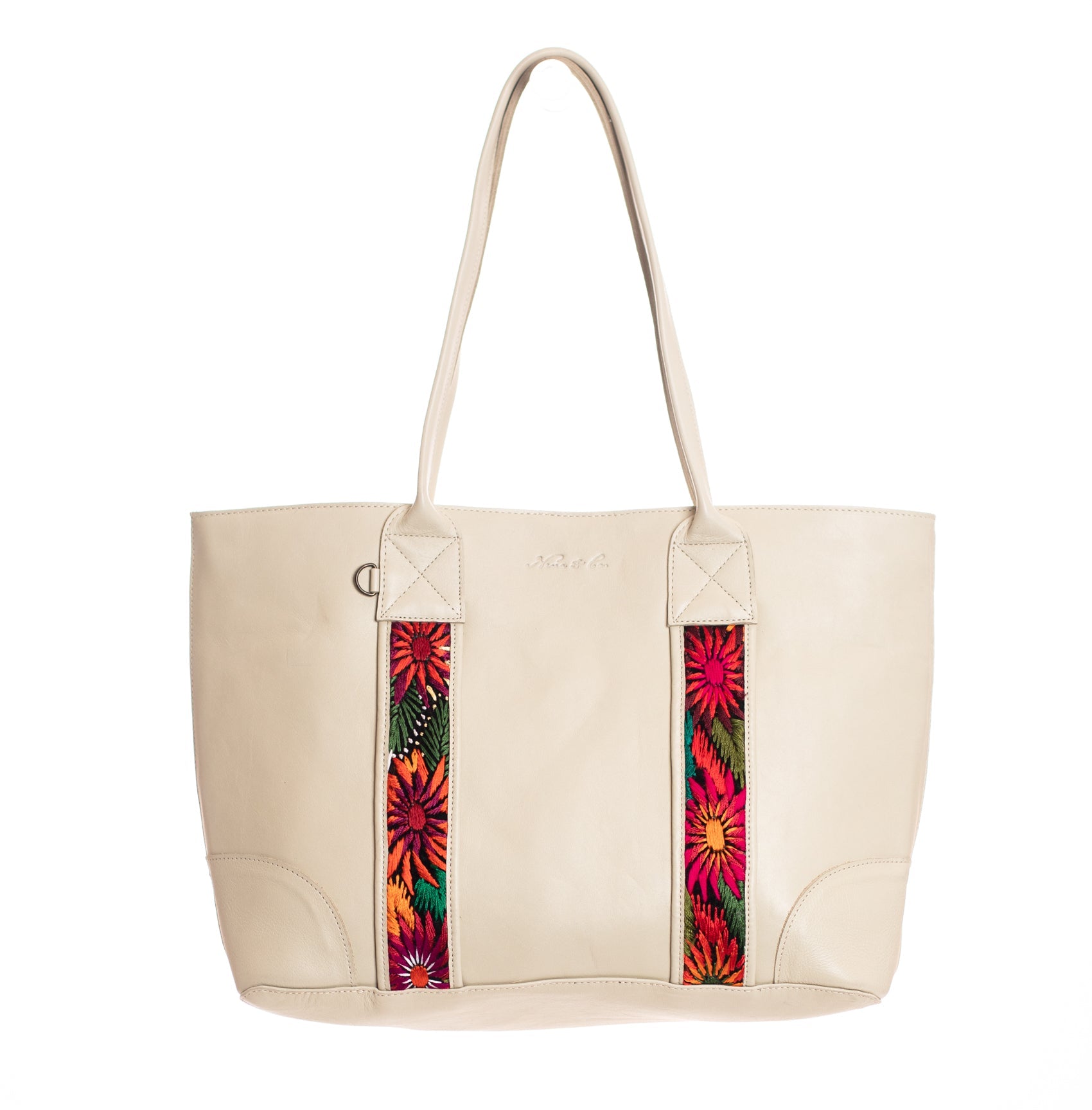 THE FOREVER TOTE - VINTAGE FAJA ACCENTS - BONE - NO. 28072 – Nena & Co.