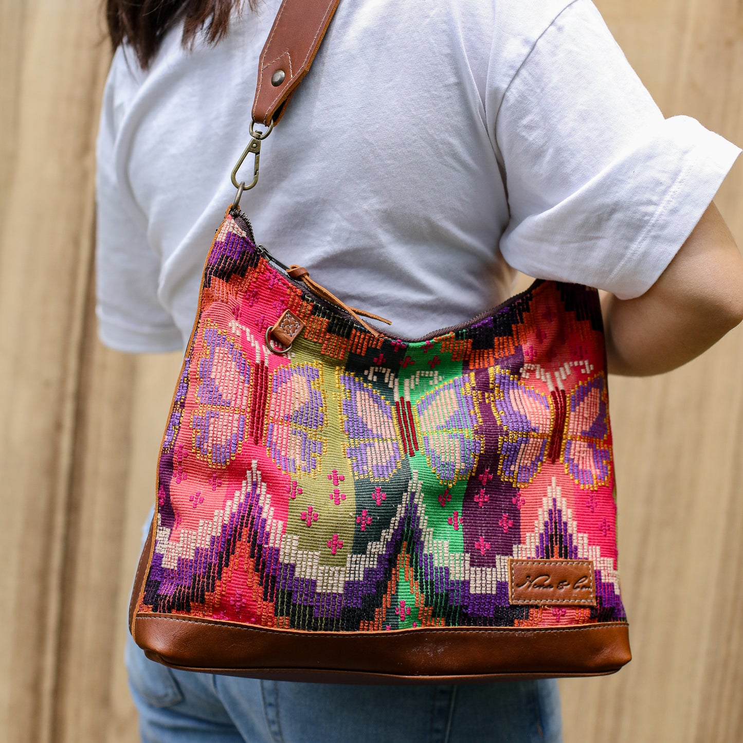 **SHIP WINDOW** SMALL PENELOPE BAG - H&S BUTTERFLY - CAFE - NO. 200660