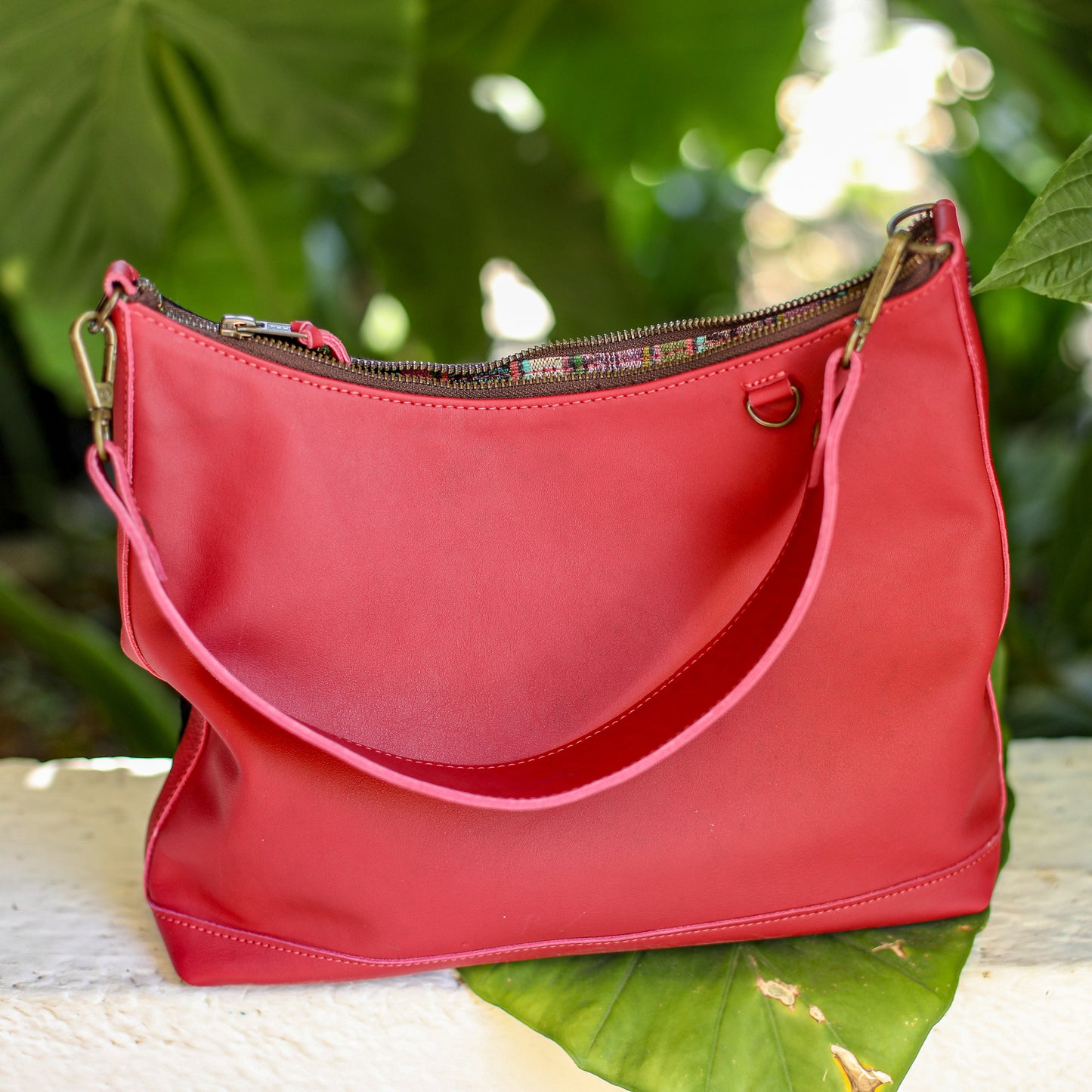 SMALL PENELOPE BAG - H&S EMBROIDERED FLORAL - MAGENTA - NO. 19865