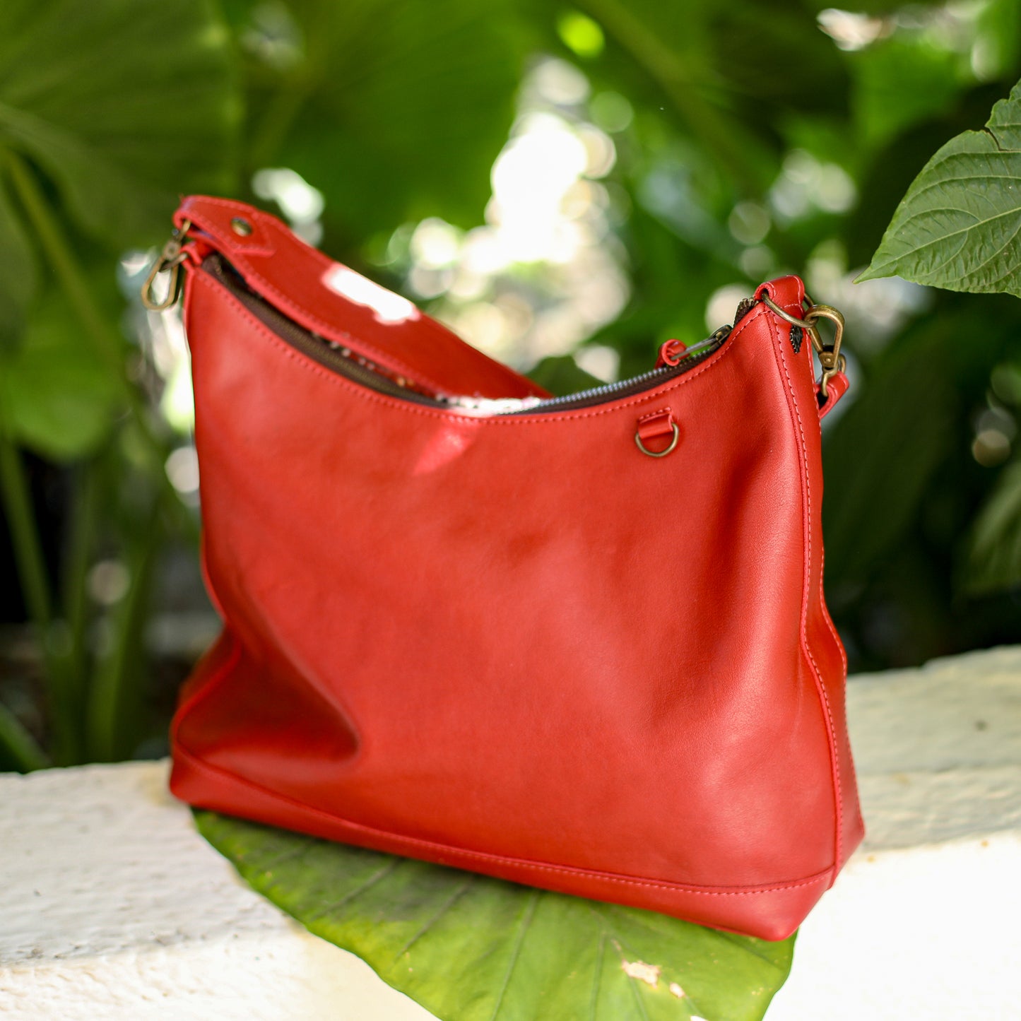 SMALL PENELOPE BAG - H&S EMBROIDERED FLORAL - CHILI PEPPER - NO. 19866