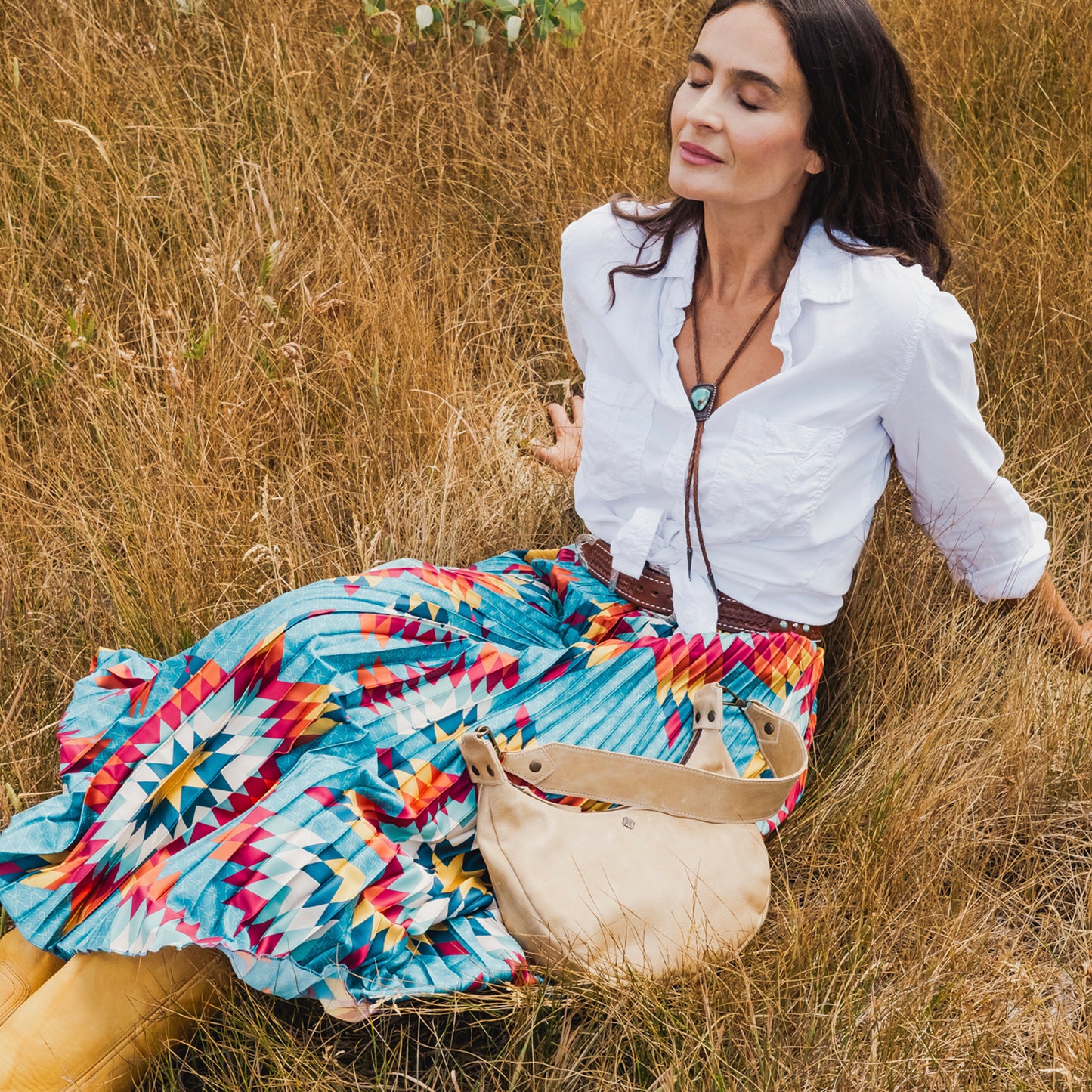 BOHO SADDLE BAG - FULL LEATHER - CAMEL
