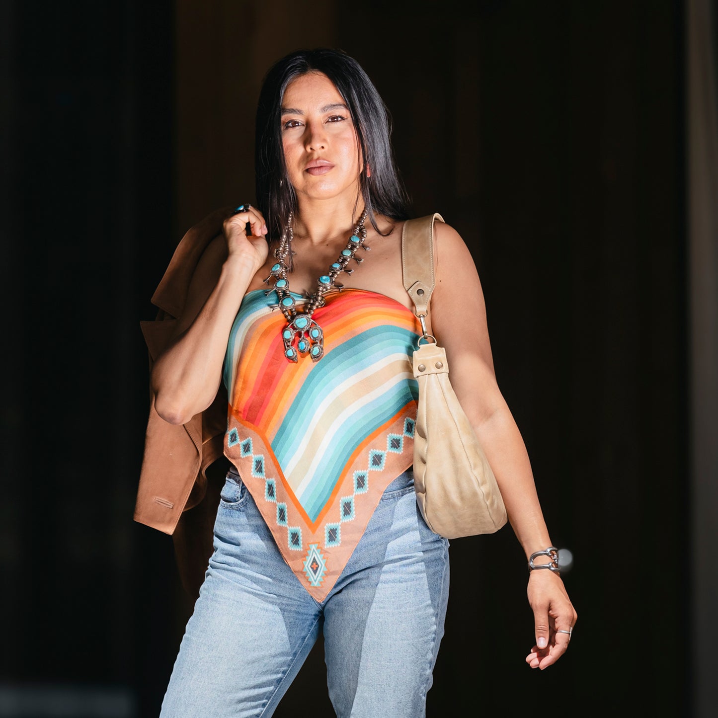 BOHO SADDLE BAG - FULL LEATHER - CAMEL