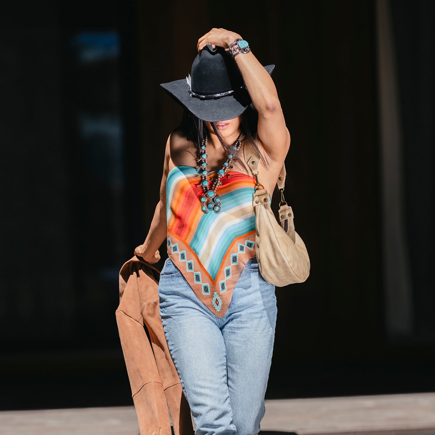 BOHO SADDLE BAG - FULL LEATHER - CAMEL