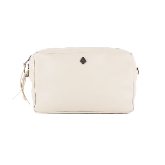 WANDER CROSSBODY BAG + WIDE STRAP SET - FULL LEATHER - BONE