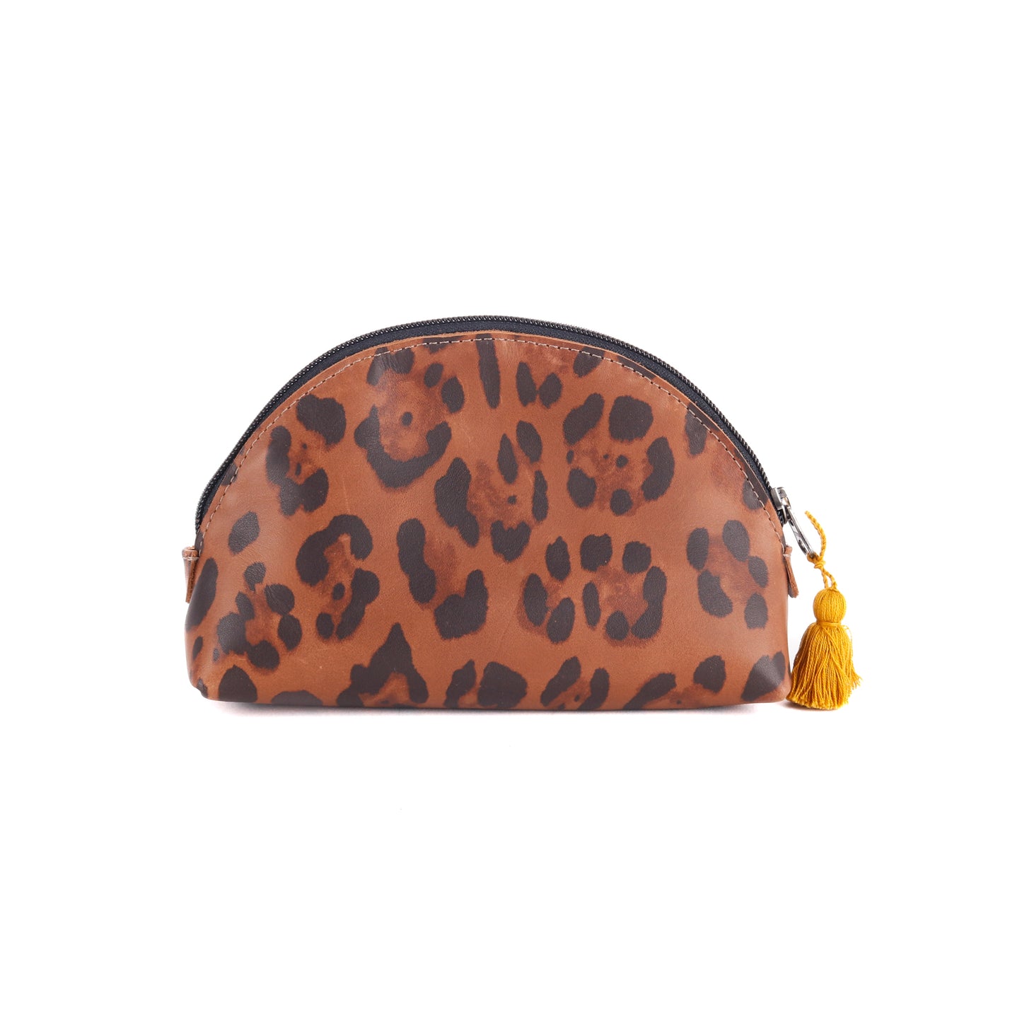 DOME CLUTCH - FULL LEATHER - LEOPARD