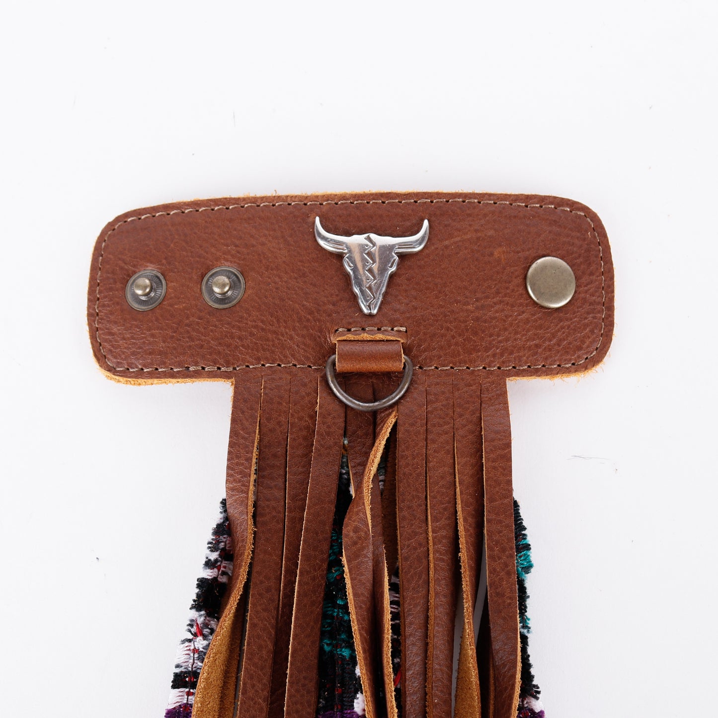 LAYERED TASSEL SET - COW SKULL - CAFE