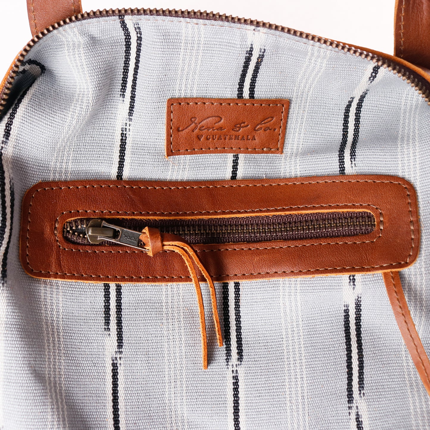 THE PERFECT BAG - POCKETLESS MINI - OOAK HUIPIL - CAFE - NO. 12493