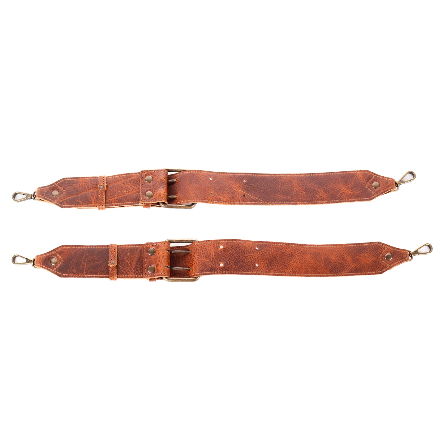 DOUBLE BUCKLE BACKPACK STRAP SET - HONEY
