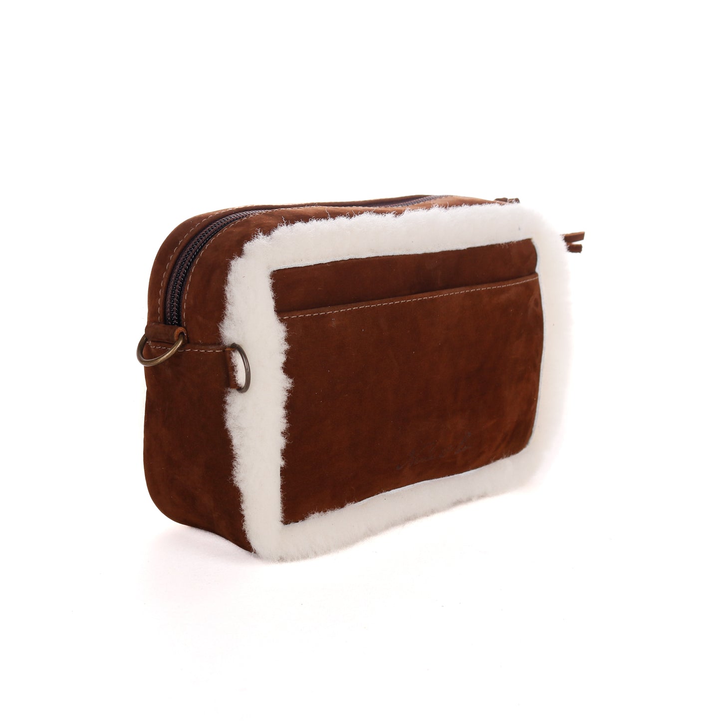 WANDER CROSSBODY BAG + WIDE ADJUSTABLE STRAP SET - FULL LEATHER WITH SHEARLING - NOUBOCK