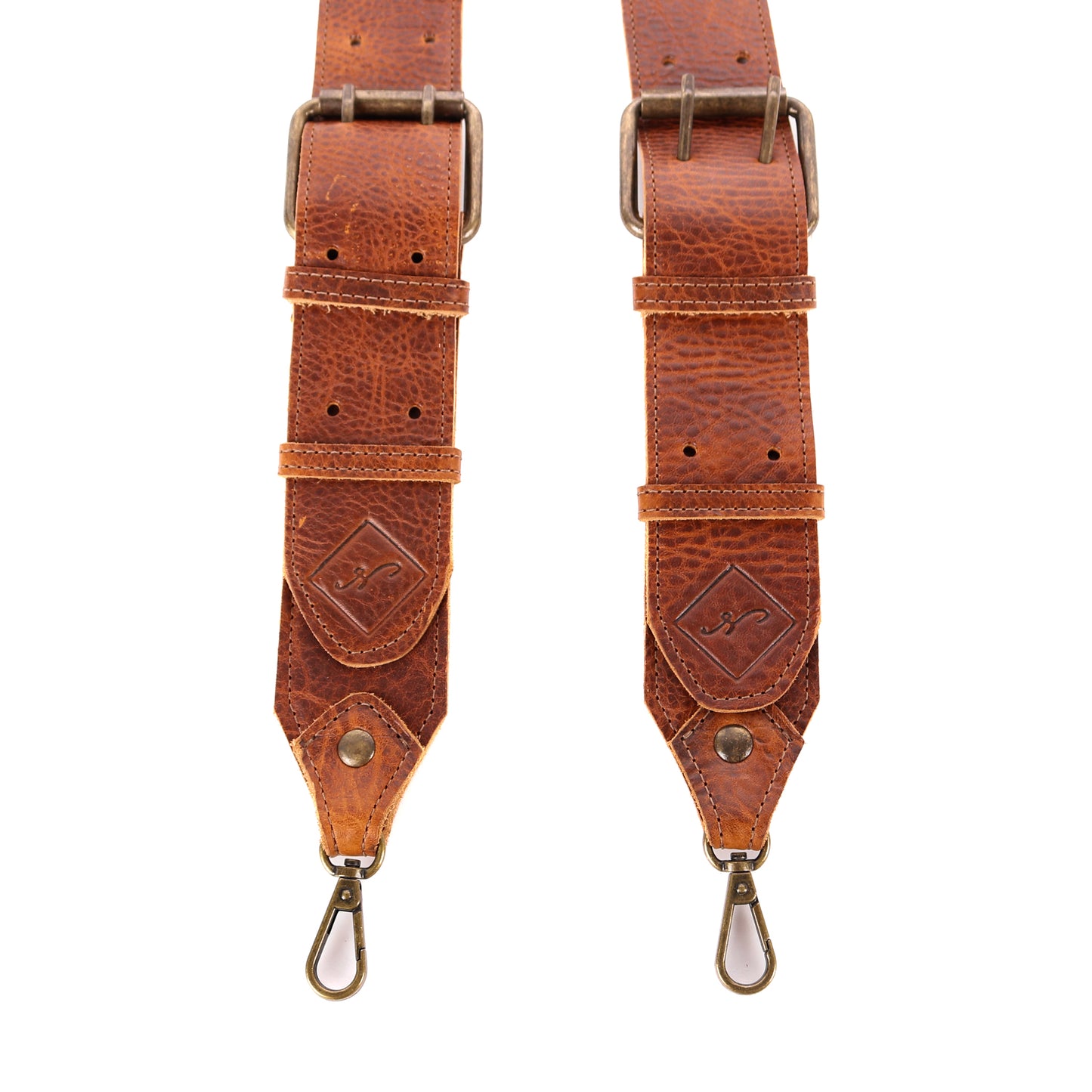 DOUBLE BUCKLE BACKPACK STRAP SET - HONEY