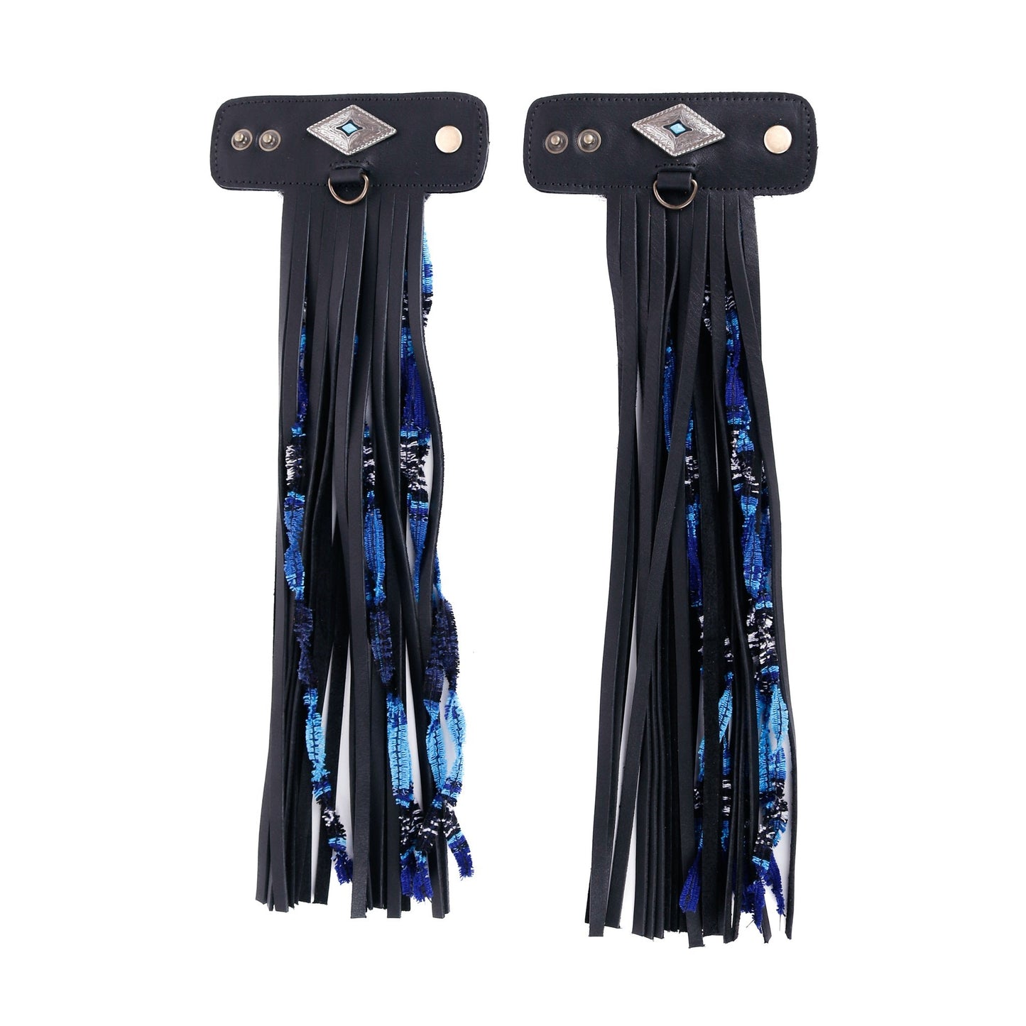 LAYERED TASSEL SET - DIAMOND - BLACK