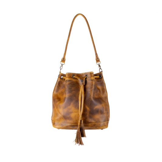 DRAWSTRING BUCKET BAG - FULL LEATHER - WRANGLER