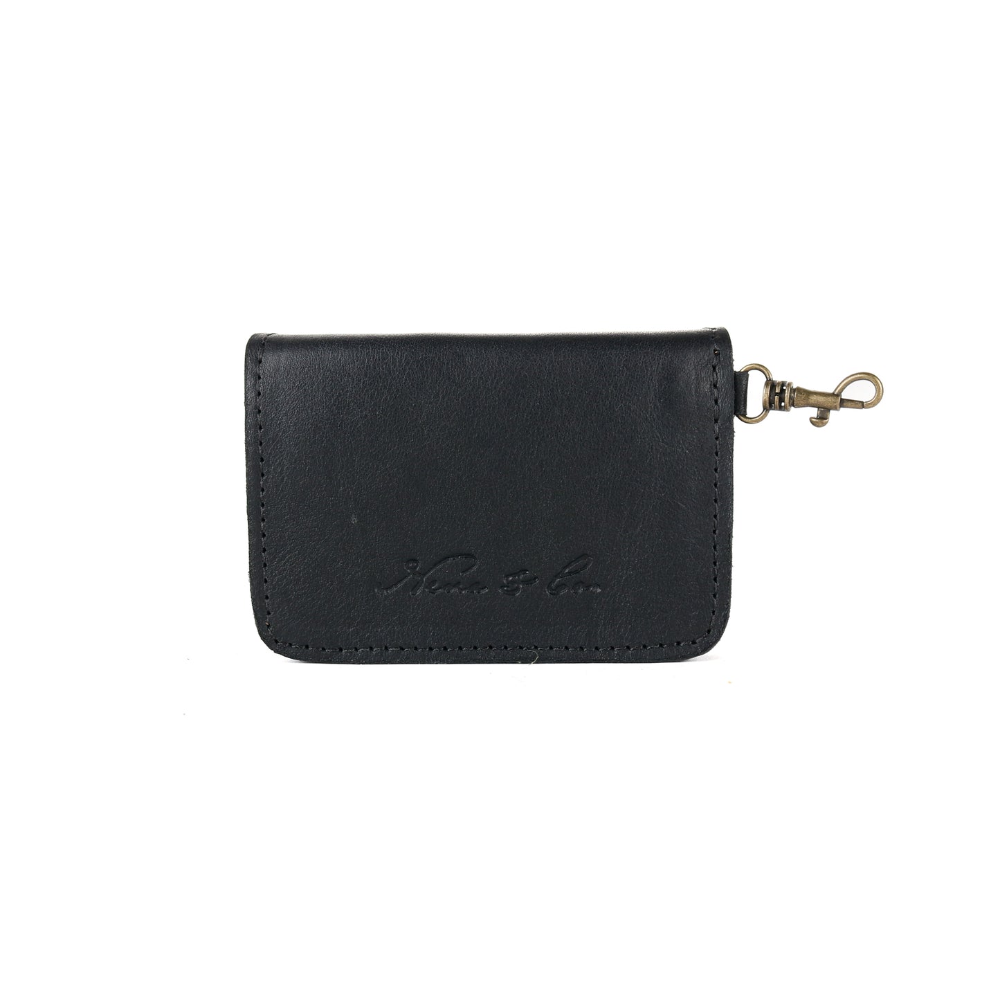 CARD CASE WITH CLASP - CORTE - BLACK - NO. 14516
