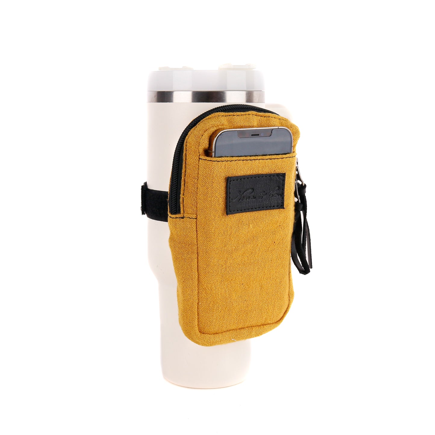 TUMBLER ACCESSORY POUCH - MUSTARD - BLACK