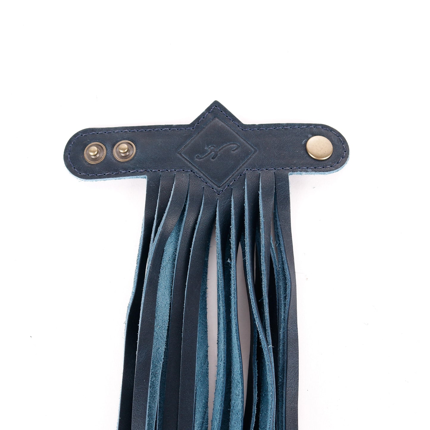 DIAMANTE FRINGE TASSEL - NAVY - SET OF 2