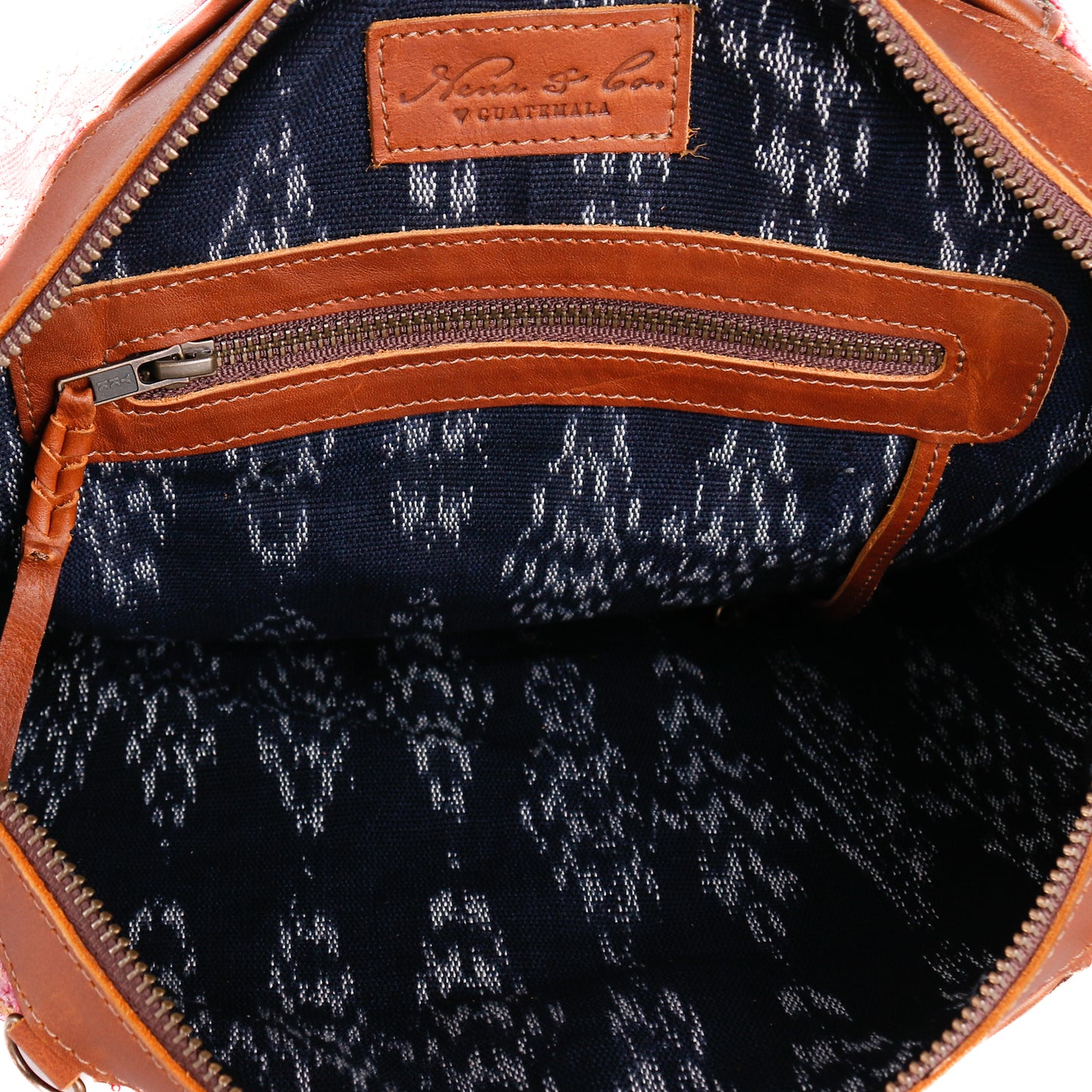 BEATRIZ CDB + CAMILA BACKPACK STRAP SET - OOAK HUIPIL - CAFE - NO. 11433