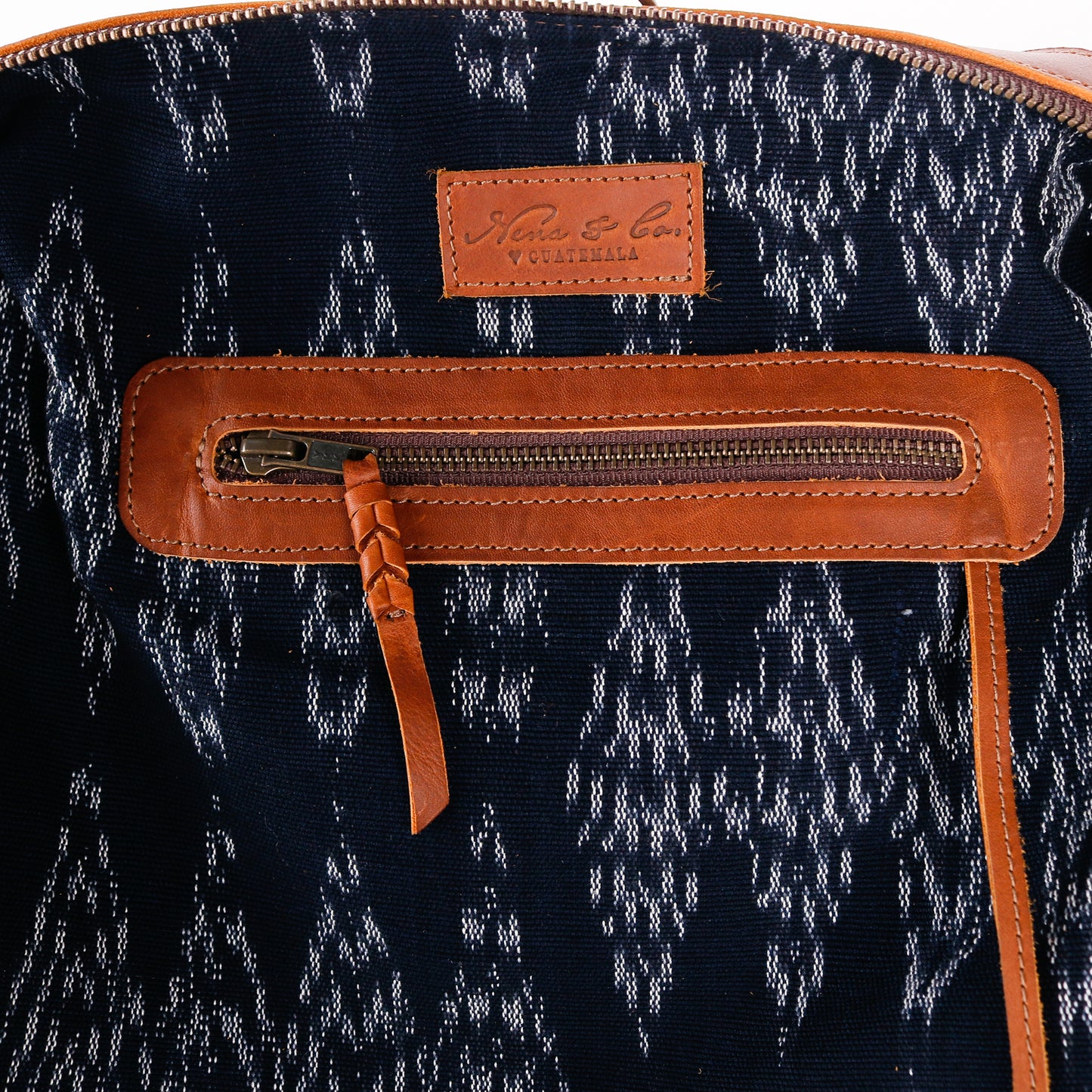 BEATRIZ CDB + CAMILA BACKPACK STRAP SET - OOAK HUIPIL - CAFE - NO. 11433
