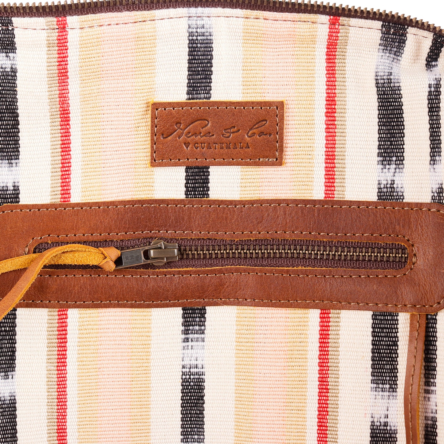 THE MEDIUM PERFECT BAG - OOAK HUIPIL - CAFE - NO. 12738