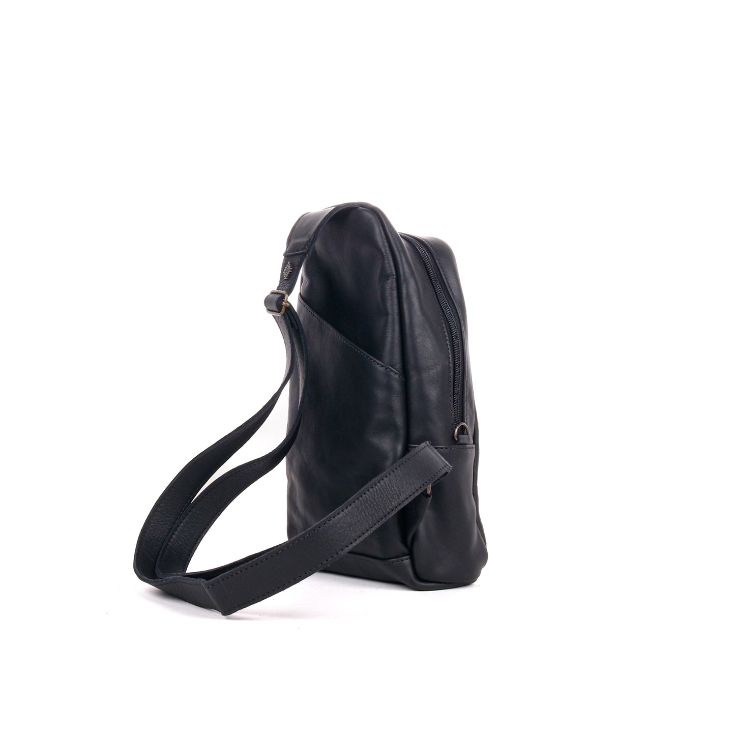 CROSSBODY SLING - 10 YEAR ANNIVERSARY - EMBROIDERED LEATHER IN PINK - BLACK