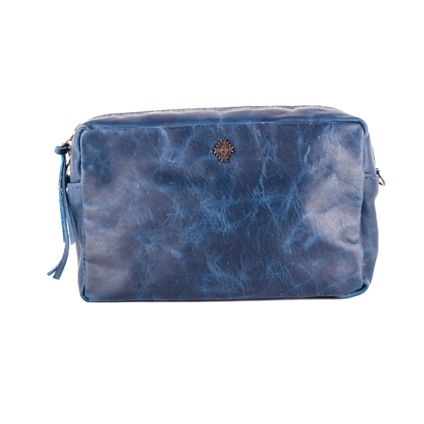 WANDER CROSSBODY BAG + WIDE STRAP SET - FULL LEATHER - NAVY